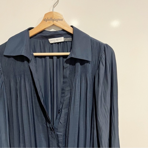 Ramy Brook Women's Blue Becky Belted Button Front Mini Dress - Picture 6 of 15